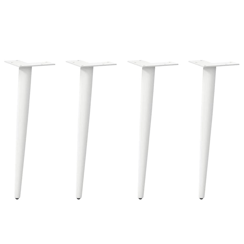 vidaXL 4 db kúpos alakú fehér dohányzóasztal láb 30-31 cm acél
