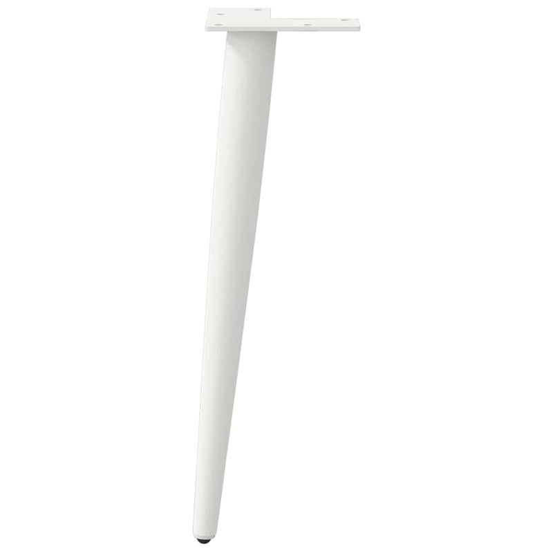vidaXL 4 db kúpos alakú fehér dohányzóasztal láb 30-31 cm acél