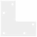 vidaXL 4 db kúpos alakú fehér dohányzóasztal láb 30-31 cm acél