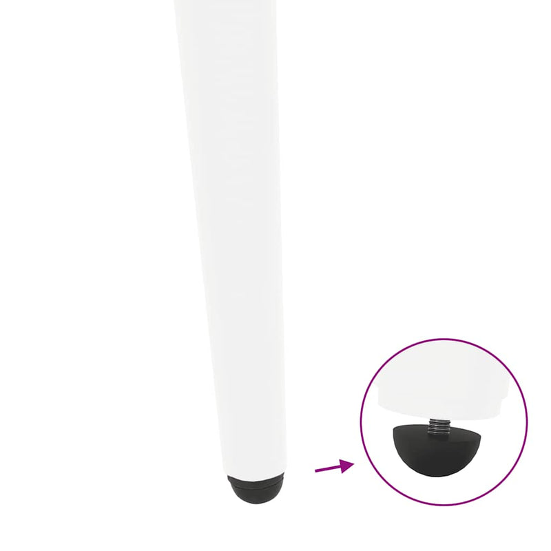 vidaXL 4 db kúpos alakú fehér dohányzóasztal láb 30-31 cm acél