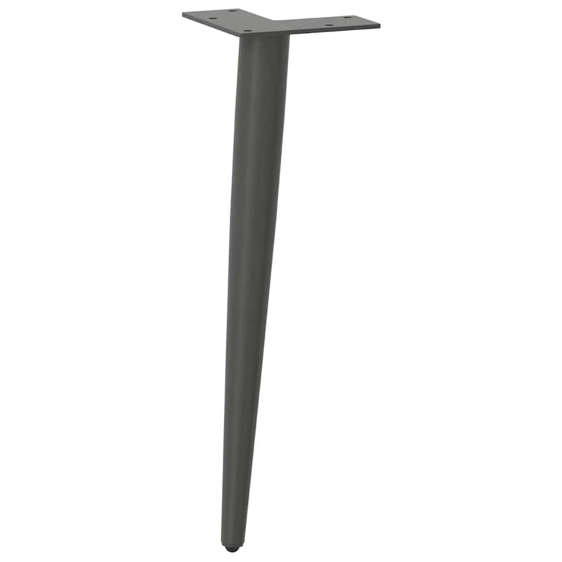 vidaXL 4 db antracitszürke kúpos alakú dohányzóasztal láb 30-31 cm acél