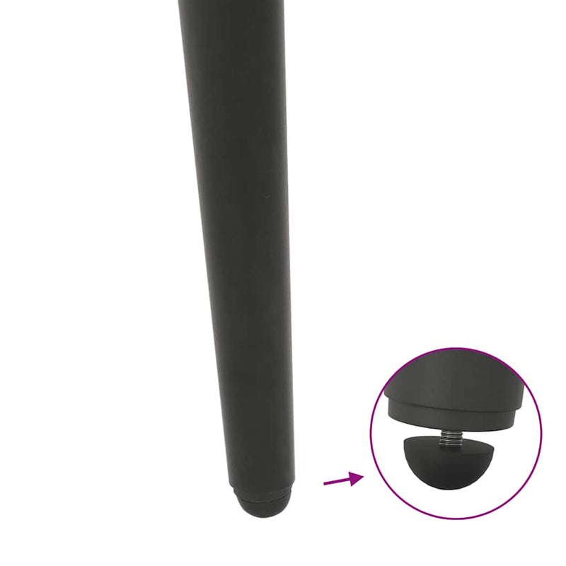 vidaXL 4 db antracitszürke kúpos alakú dohányzóasztal láb 30-31 cm acél