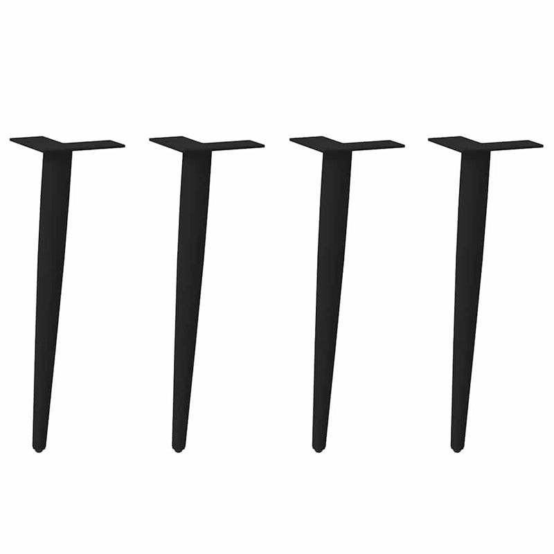 vidaXL 4 db kúpos alakú fekete dohányzóasztal láb 42-43 cm acél