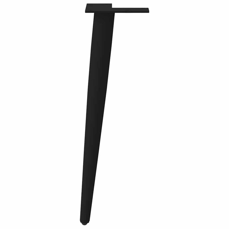 vidaXL 4 db kúpos alakú fekete dohányzóasztal láb 42-43 cm acél