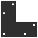 vidaXL 4 db kúpos alakú fekete dohányzóasztal láb 42-43 cm acél