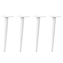 vidaXL 4 db kúpos alakú dohányzóasztal láb fehér 42-43 cm acél dohányzóasztal láb