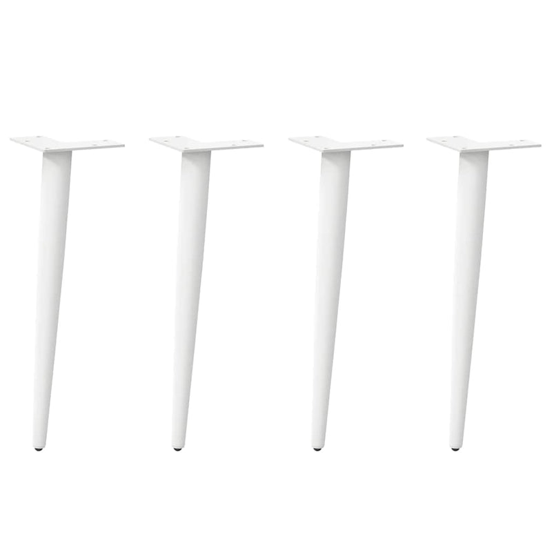 vidaXL 4 db kúpos alakú dohányzóasztal láb fehér 42-43 cm acél dohányzóasztal láb