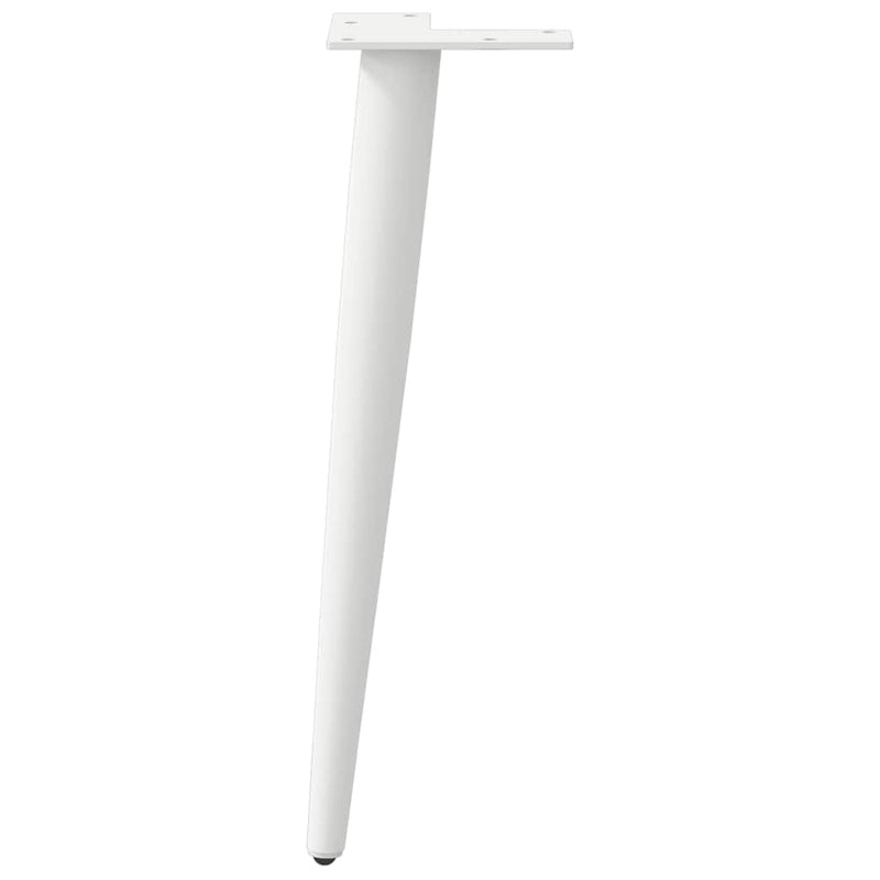 vidaXL 4 db kúpos alakú dohányzóasztal láb fehér 42-43 cm acél dohányzóasztal láb