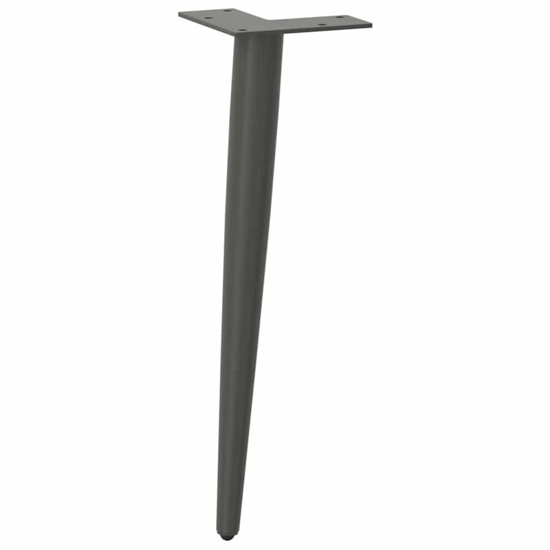 vidaXL 4 db antracitszürke kúpos alakú dohányzóasztal láb 42-43 cm acél
