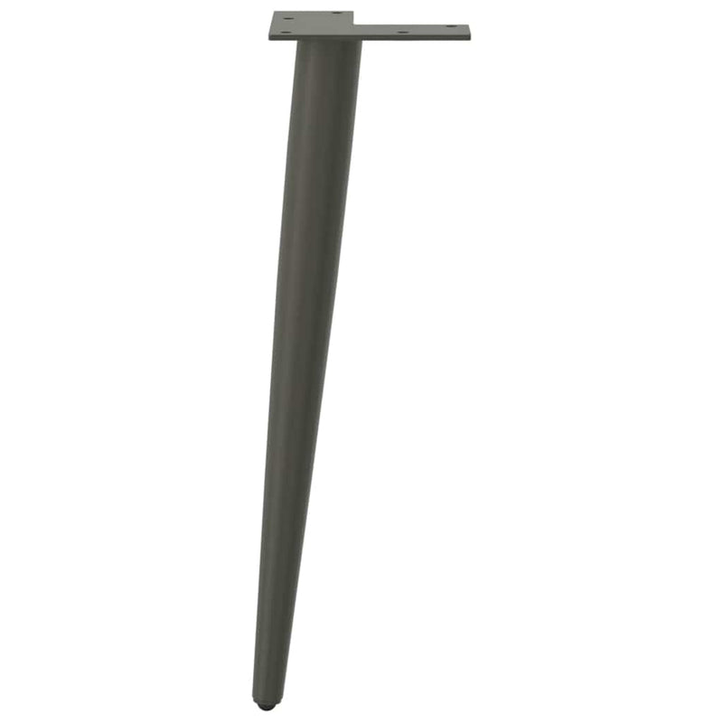 vidaXL 4 db antracitszürke kúpos alakú dohányzóasztal láb 42-43 cm acél