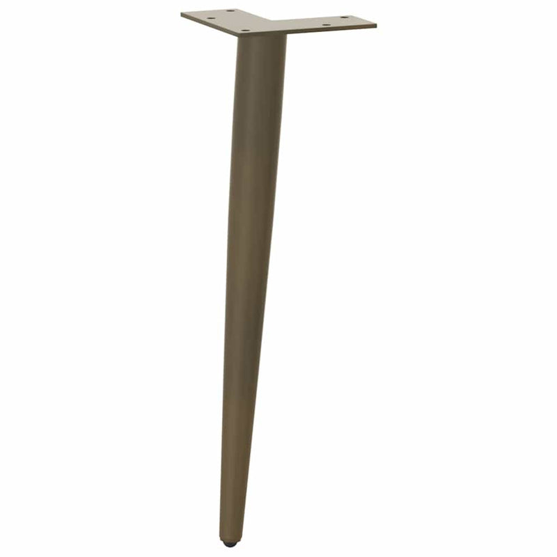 vidaXL 4 db kúpos alakú natúr acél dohányzóasztal láb 42-43 cm