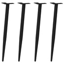 vidaXL 4 db kúpos alakú fekete acél konzolasztal láb 72-73 cm