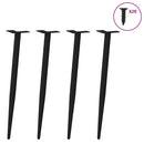 vidaXL 4 db kúpos alakú fekete acél konzolasztal láb 72-73 cm