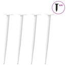 vidaXL 4 db kúpos alakú fehér konzolasztal láb 72-73 cm acél