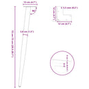 vidaXL 4 db kúpos alakú fehér konzolasztal láb 72-73 cm acél