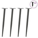 vidaXL 4 db antracitszürke kúpos alakú acél konzolasztal láb 72-73 cm