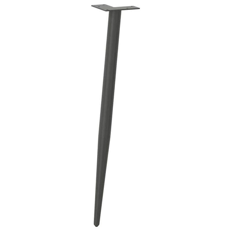 vidaXL 4 db antracitszürke kúpos alakú acél konzolasztal láb 72-73 cm