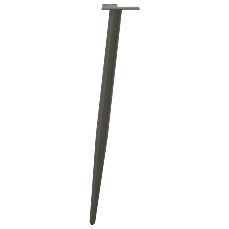 vidaXL 4 db antracitszürke kúpos alakú acél konzolasztal láb 72-73 cm