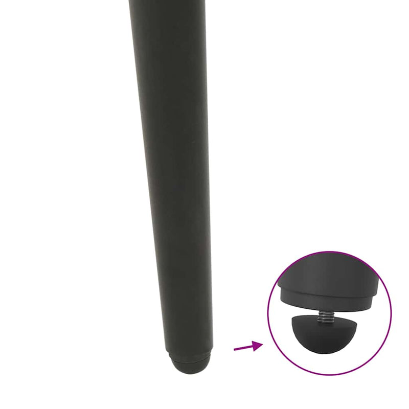 vidaXL 4 db antracitszürke kúpos alakú acél konzolasztal láb 72-73 cm