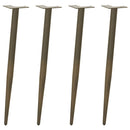 vidaXL 4 db kúpos alakú natúr acél konzolasztal láb 72-73 cm