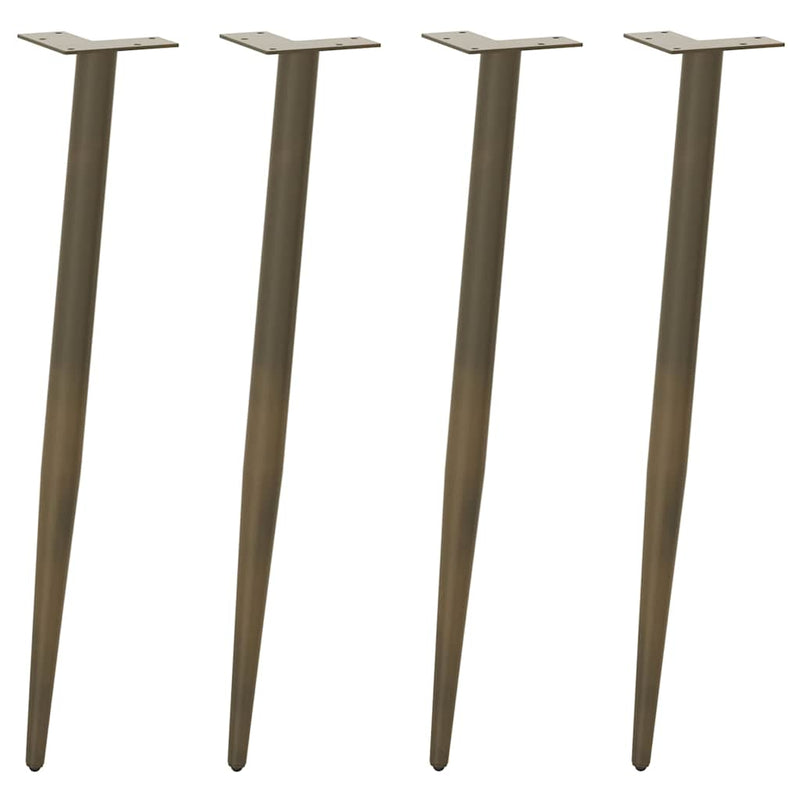 vidaXL 4 db kúpos alakú natúr acél konzolasztal láb 72-73 cm
