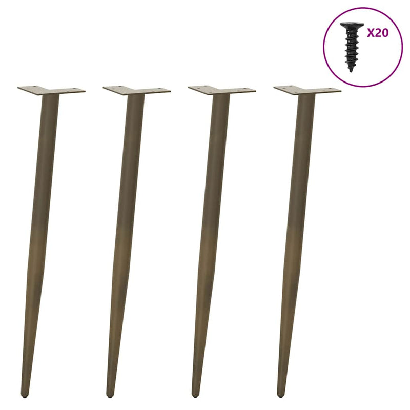 vidaXL 4 db kúpos alakú natúr acél konzolasztal láb 72-73 cm