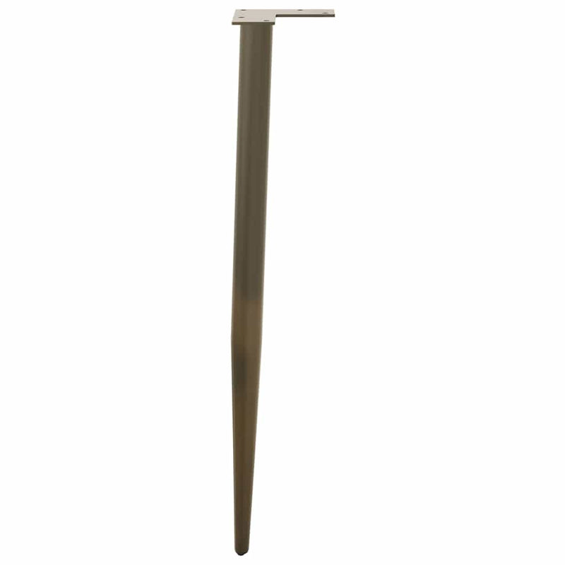 vidaXL 4 db kúpos alakú natúr acél konzolasztal láb 72-73 cm