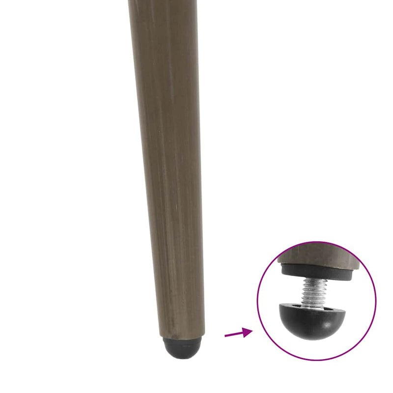 vidaXL 4 db kúpos alakú natúr acél konzolasztal láb 72-73 cm