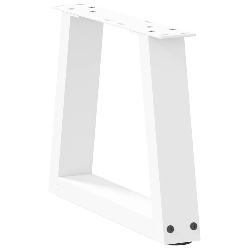 vidaXL 2 db fehér, V-alakú acél dohányzóasztal láb 30 x (30-31,3) cm