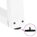 vidaXL 2 db fehér, V-alakú acél dohányzóasztal láb 30 x (30-31,3) cm