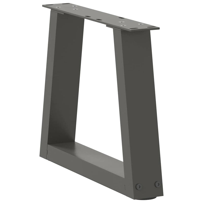 vidaXL 2 db antracitszürke, V-alakú acél dohányzóasztal láb 30x(30-31,3) cm