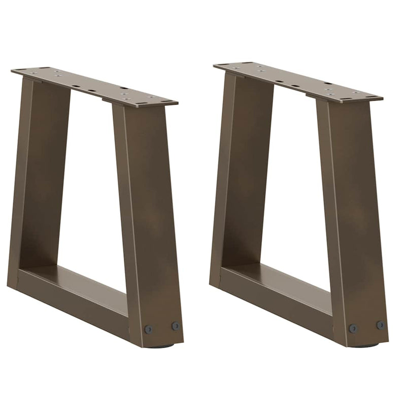 vidaXL 2 db V-alakú natúr acél dohányzóasztal láb 30x(30-31,3) cm