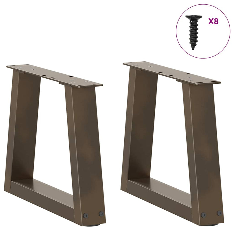 vidaXL 2 db V-alakú natúr acél dohányzóasztal láb 30x(30-31,3) cm