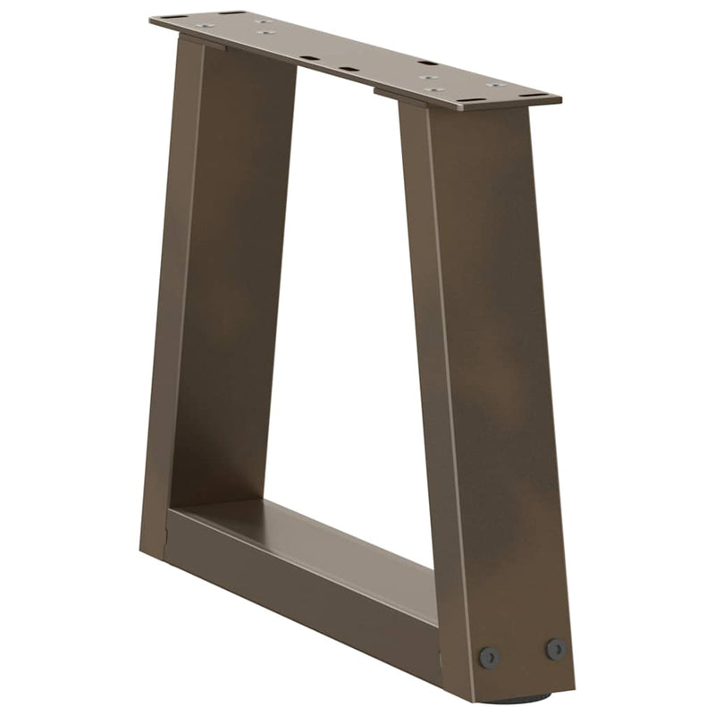 vidaXL 2 db V-alakú natúr acél dohányzóasztal láb 30x(30-31,3) cm