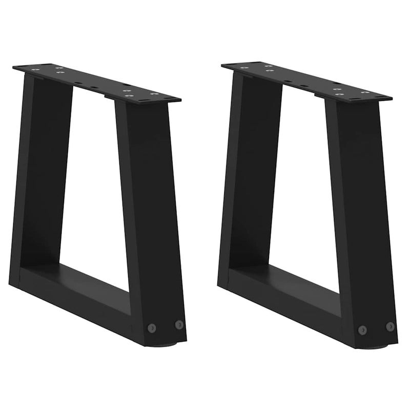 vidaXL 2 db fekete, V-alakú acél dohányzóasztal láb 40 x (30-31,3) cm
