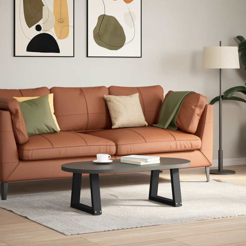 vidaXL 2 db fekete, V-alakú acél dohányzóasztal láb 40 x (30-31,3) cm