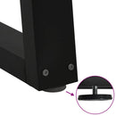 vidaXL 2 db fekete, V-alakú acél dohányzóasztal láb 40 x (30-31,3) cm