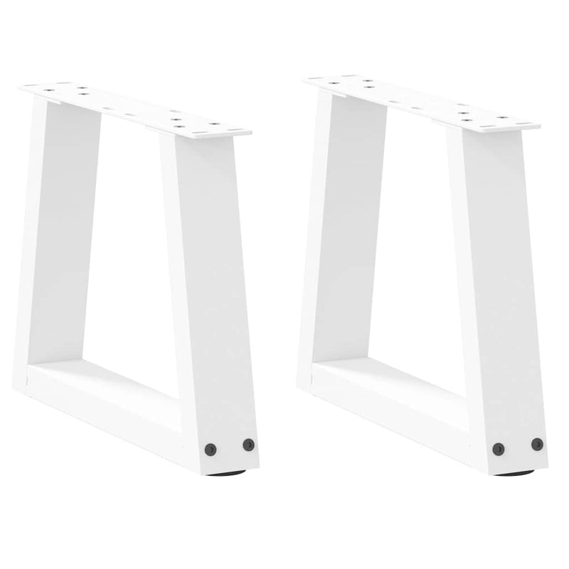 vidaXL 2 db fehér, V-alakú acél dohányzóasztal láb 40 x (30-31,3) cm
