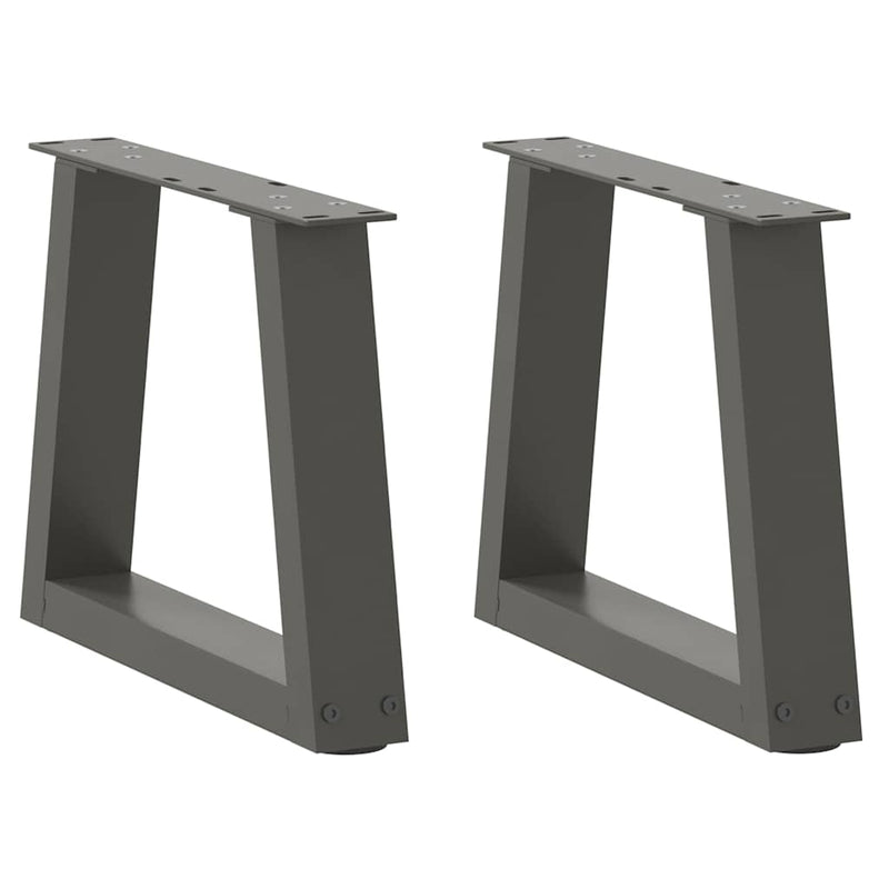 vidaXL 2 db antracitszürke, V-alakú acél dohányzóasztal láb 40 x (30-31,3) cm