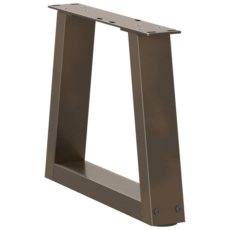 vidaXL 2 db V-alakú natúr acél dohányzóasztal láb 40 x (30-31,3) cm