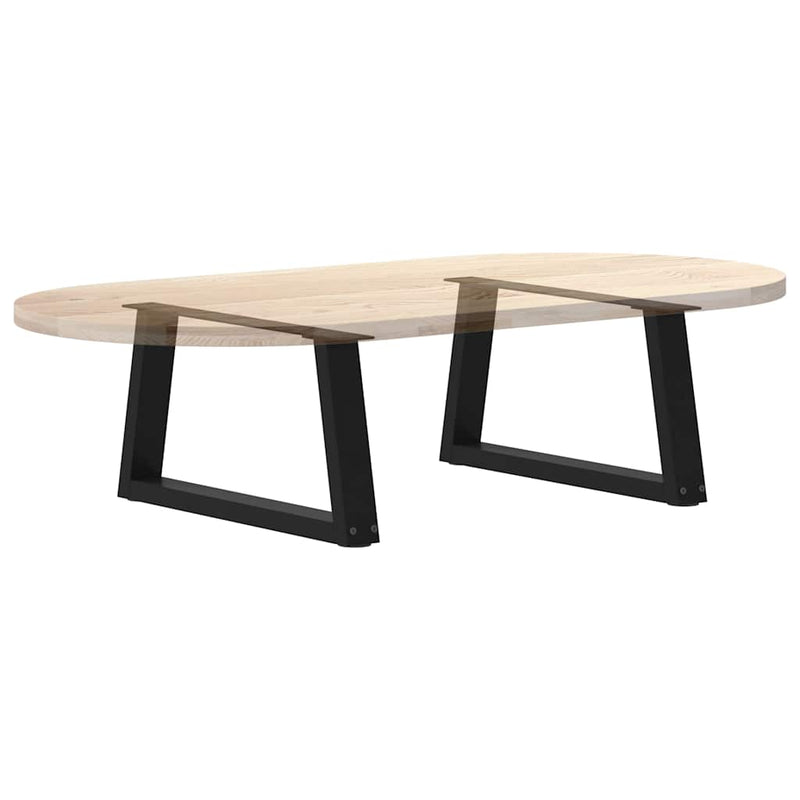 vidaXL 2 db fekete, V-alakú acél dohányzóasztal láb 50 x (30-31,3) cm