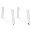 vidaXL 2 db fehér, V-alakú acél dohányzóasztal láb 50 x (30-31,3) cm