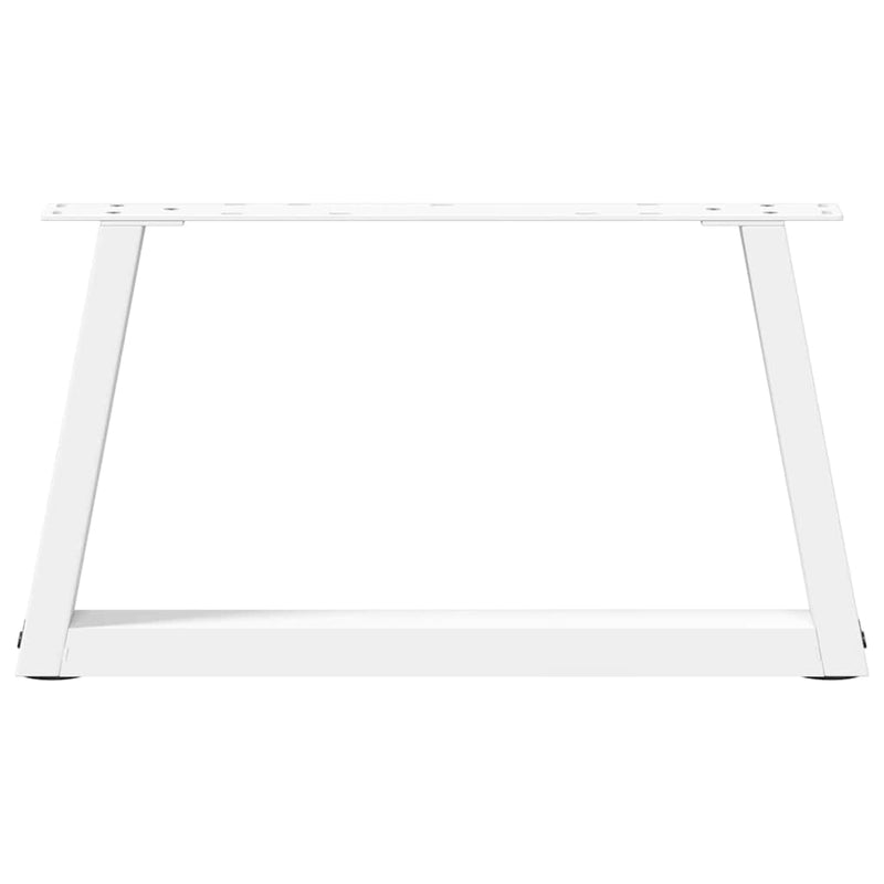 vidaXL 2 db fehér, V-alakú acél dohányzóasztal láb 50 x (30-31,3) cm
