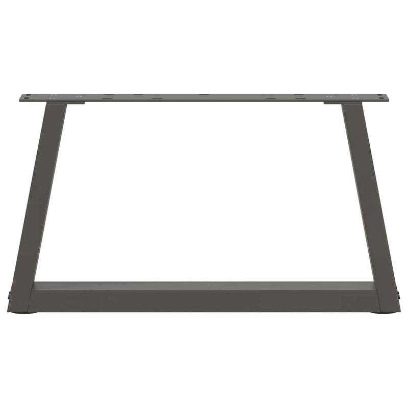 vidaXL 2 db antracitszürke, V-alakú acél dohányzóasztal láb 50 x (30-31,3) cm