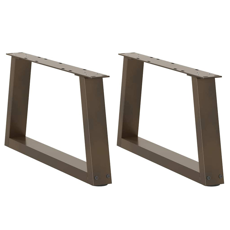 vidaXL 2 db V-alakú natúr acél dohányzóasztal láb 50x(30-31,3) cm