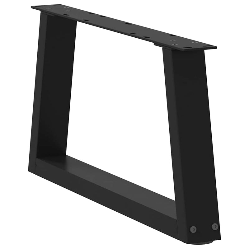 vidaXL 2 db fekete, V-alakú acél dohányzóasztal láb 60 x (30-31,3) cm