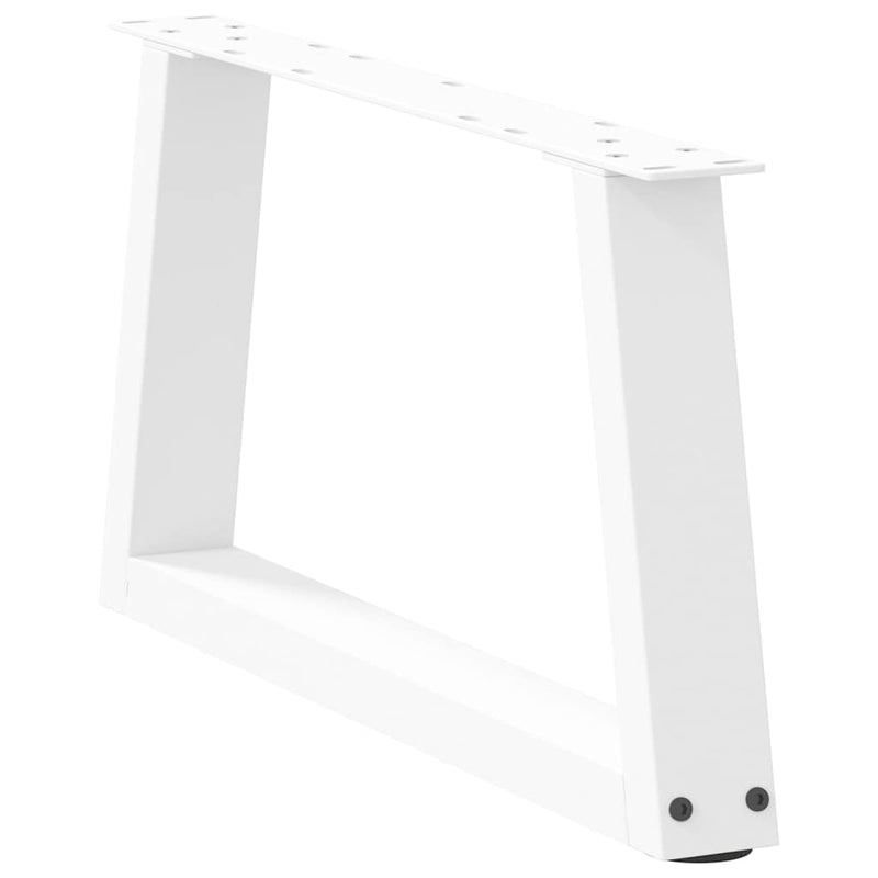 vidaXL 2 db fehér, V-alakú acél dohányzóasztal láb 60 x (30-31,3) cm