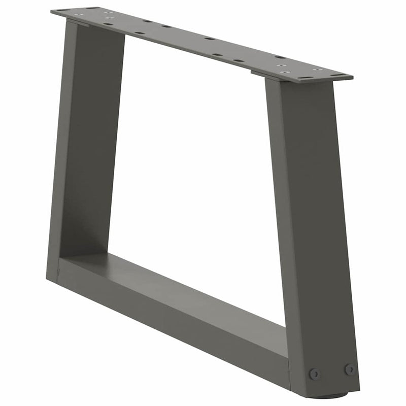 vidaXL 2 db antracitszürke, V-alakú acél dohányzóasztal láb 60 x (30-31,3) cm
