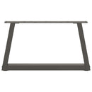 vidaXL 2 db antracitszürke, V-alakú acél dohányzóasztal láb 60 x (30-31,3) cm