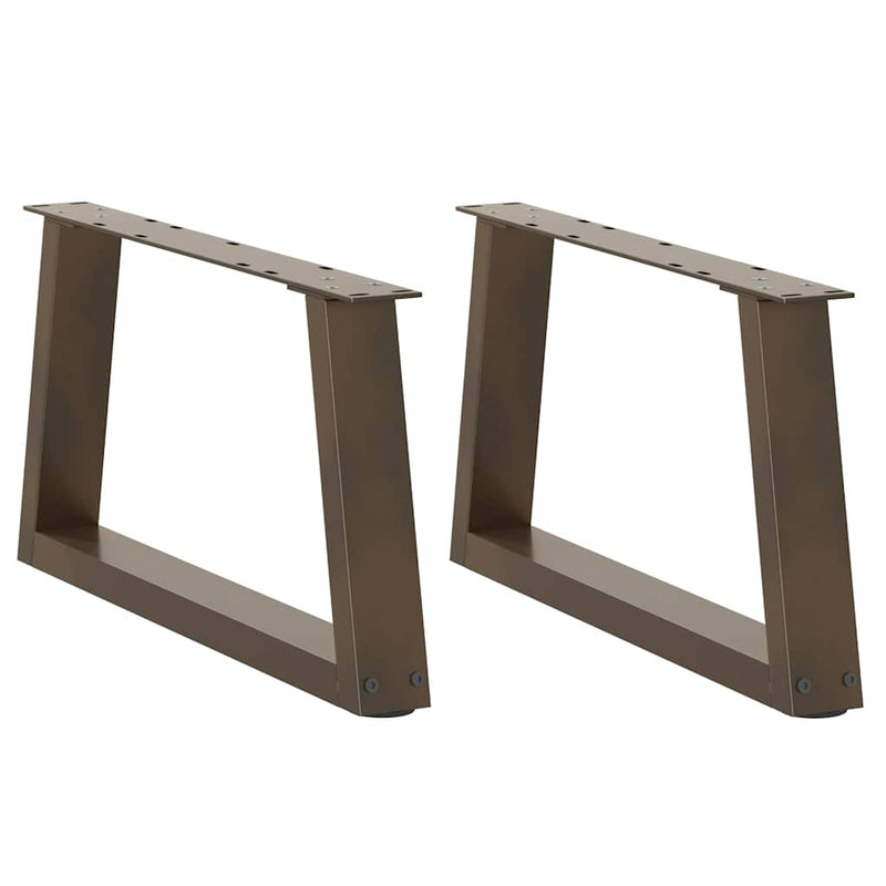 vidaXL 2 db V-alakú natúr acél dohányzóasztal láb 60x(30-31,3) cm